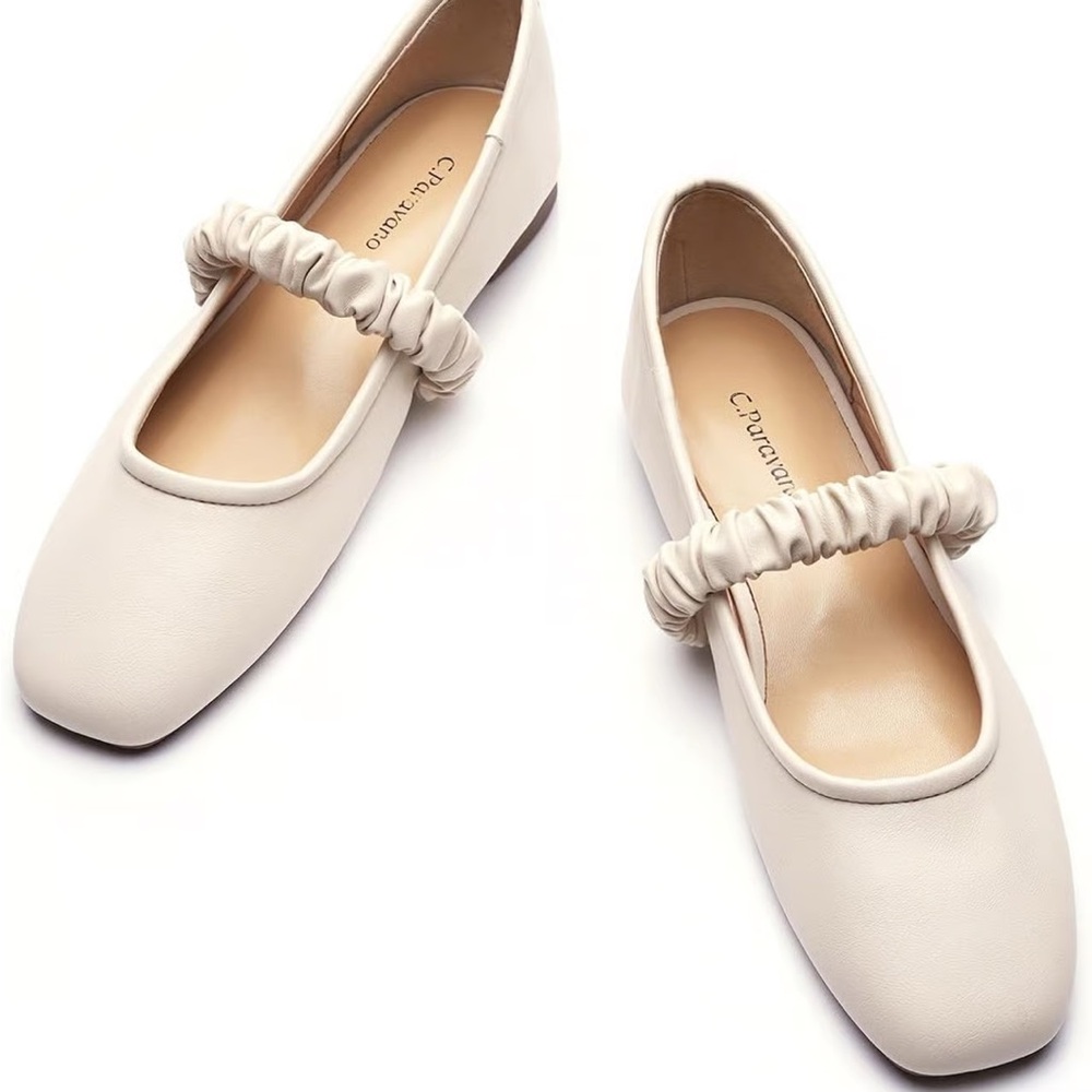Chic Cream Mary Jane Flats